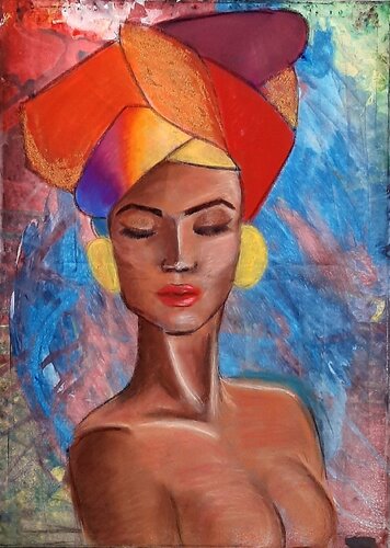 African woman von Valentina Jurčić, Malerei kaufen auf Singulart