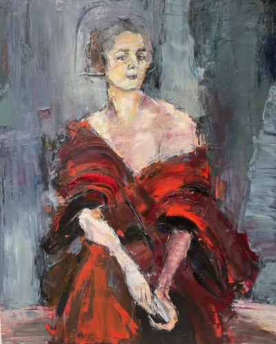 Le portrait de Marthe Bibesco by Petra Marian, 油畫 for Sale on Singulart