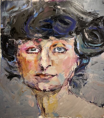 “La Femme Mage” Anna de Noailles by Petra Marian, 油畫 for Sale on Singulart