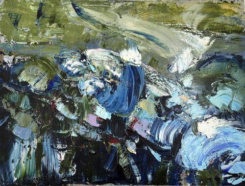 50 Shades of Blue by Petra Marian, 油畫 for Sale on Singulart