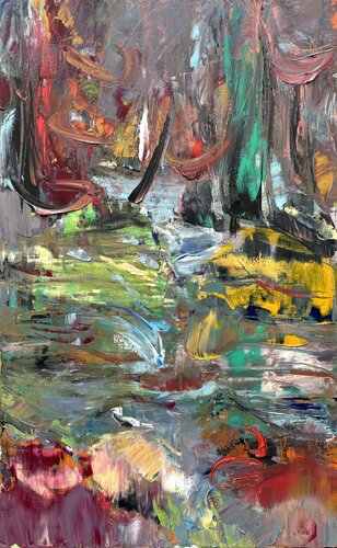 Dans la forêt d’automne van Petra Marian, Schilderij te koop op Singulart