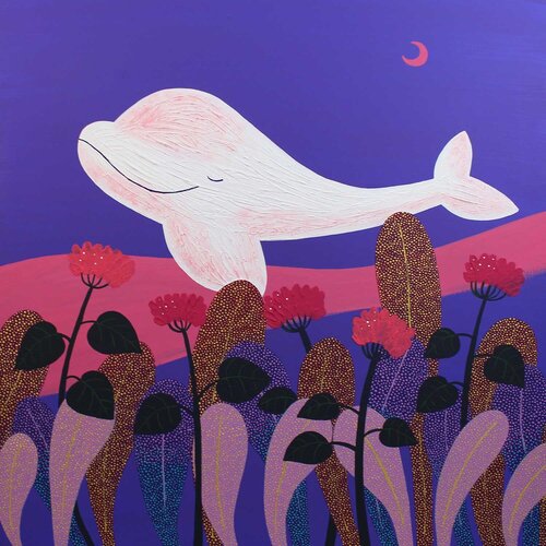 pink healing di Byeol Muffin, Pittura in vendita su Singulart