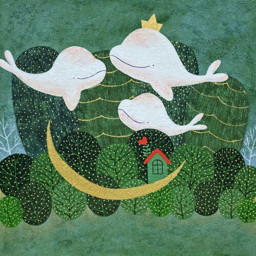 Full of happiness no.02 van Byeol Muffin, Schilderij te koop op Singulart