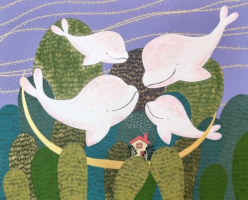 Forest village 2 van Byeol Muffin, Schilderij te koop op Singulart