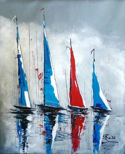 Regatta par Heikki [Don Heke] Romppanen, Peinture en vente sur Singulart