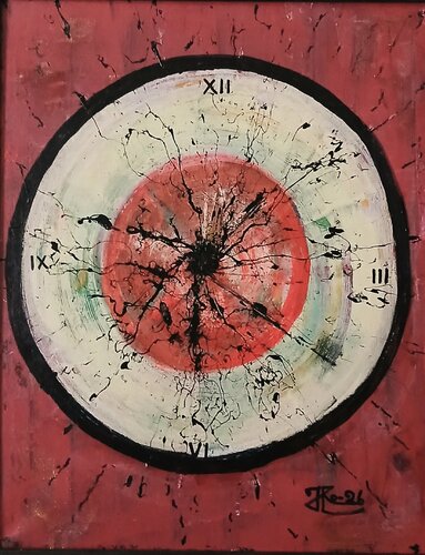 Wall clock von Heikki [Don Heke] Romppanen, Malerei kaufen auf Singulart
