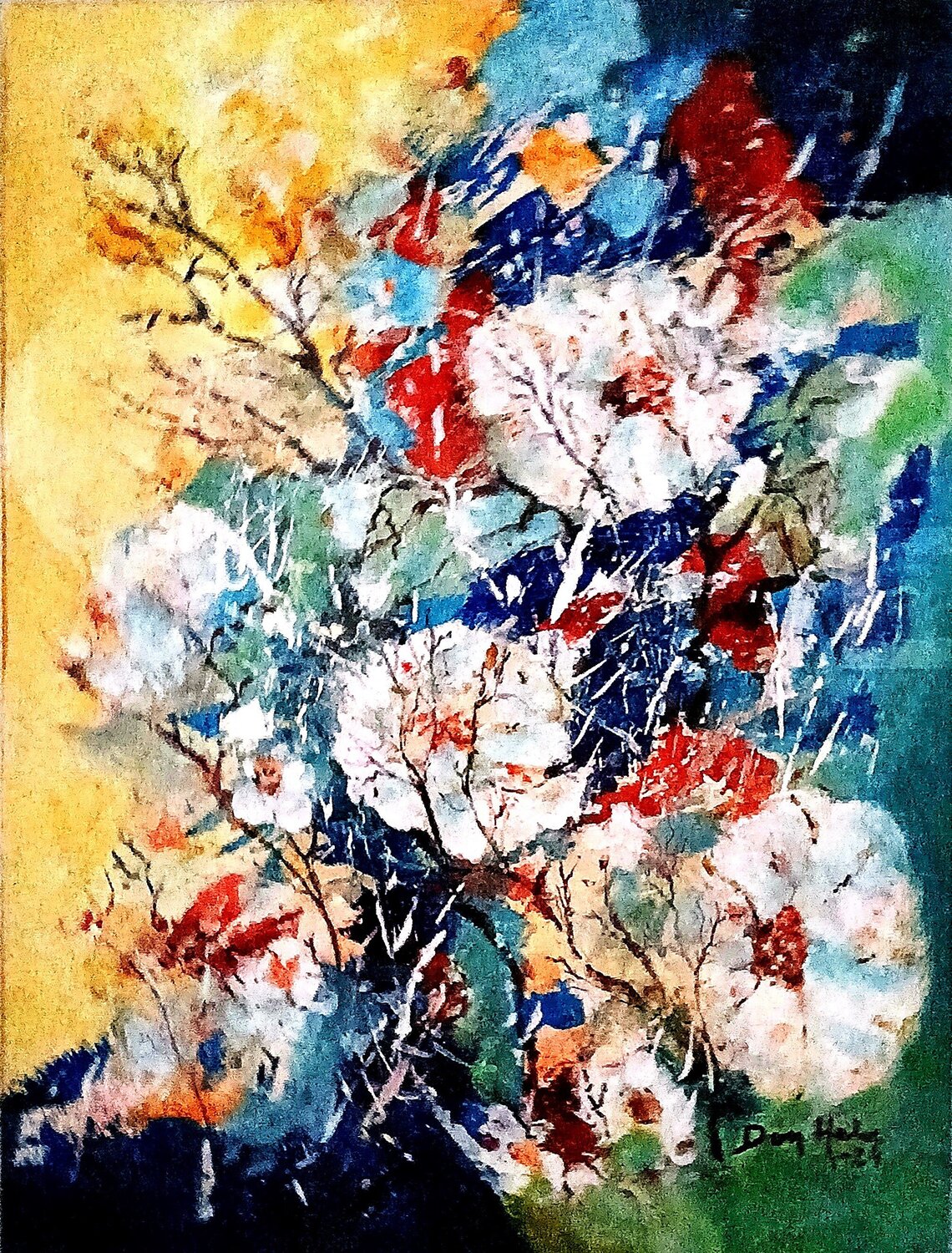 Flowers Heikki [Don Heke] Romppanen Original painting for sale