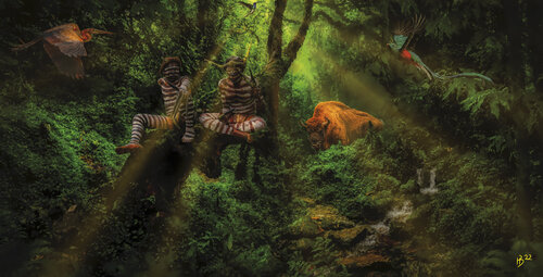 Einst haben die Kerls auf den Bäumen gehockt ... (Erich Kästner) von Hans Batschauer, Digital kaufen auf Singulart