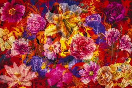 Flowers I de Hans Batschauer, Digital a la venta en Singulart