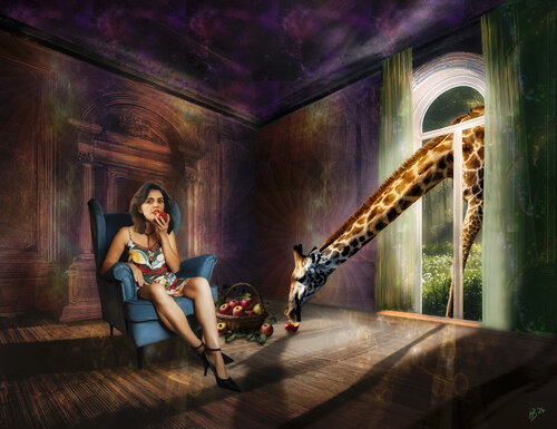 Die Apfelesserin Hans Batschauer