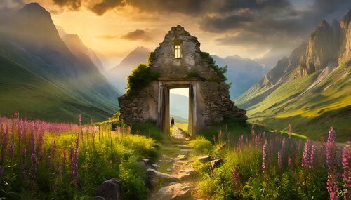 Wie eng ist die Pforte ... (Matthäus 7,14) di Hans Batschauer, Digitale in vendita su Singulart