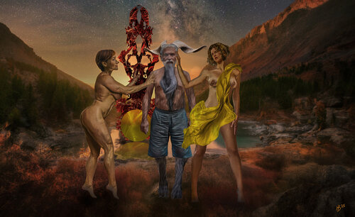 Faun und die Nymphen von Hans Batschauer, Digital kaufen auf Singulart