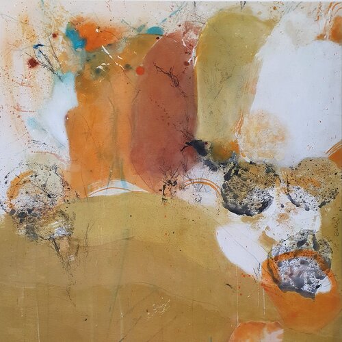 Carefully she touches her Thoughts... by Susann Kasten-Jerke, Painting for Sale on Singulart