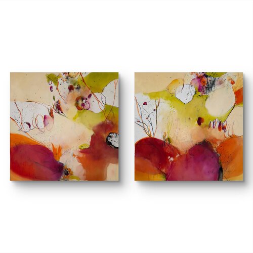 Pieces of Joy (2x50x50) van Susann Kasten-Jerke, Schilderij te koop op Singulart