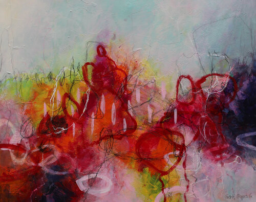 Flowers in my Garden van Gerti Papesch, Schilderij te koop op Singulart