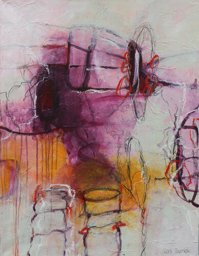 Zeugen der Vergangenheit van Gerti Papesch, Schilderij te koop op Singulart