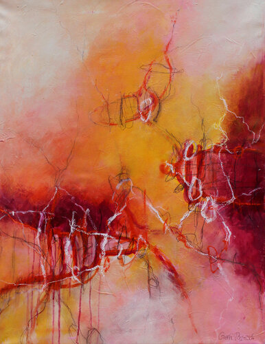Sunset at the Sea van Gerti Papesch, Schilderij te koop op Singulart