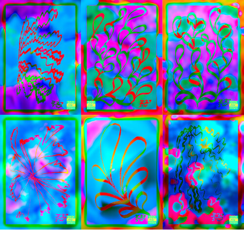 Meta Jungle 6 parted Ensemble Nr. 10 van Silke Wolff, Digitaal te koop op Singulart