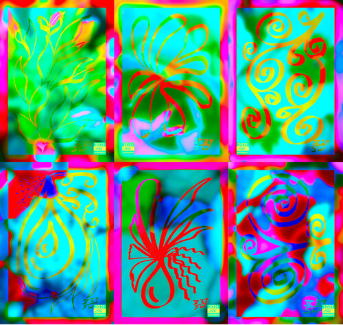 Meta Jungle 6 parted Ensemble Nr. 14 van Silke Wolff, Digitaal te koop op Singulart