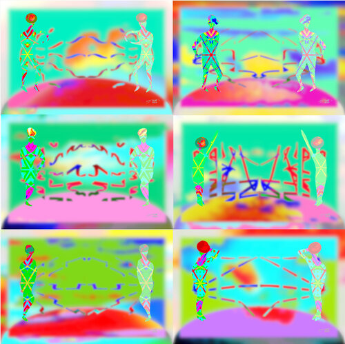 Para Beaming 6 parted Ensemble Nr. 3 van Silke Wolff, Digitaal te koop op Singulart