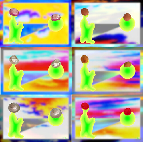 Para Transformation 6 parted Ensemble Nr. 5 van Silke Wolff, Digitaal te koop op Singulart