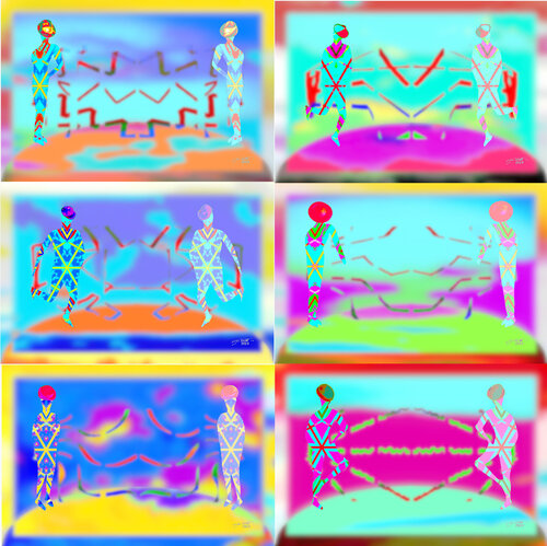 Para Beaming 6 parted Ensemble Nr. 6 van Silke Wolff, Digitaal te koop op Singulart