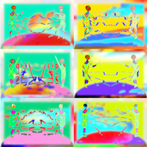 Para Beaming 6 parted Ensemble Nr. 7 van Silke Wolff, Digitaal te koop op Singulart