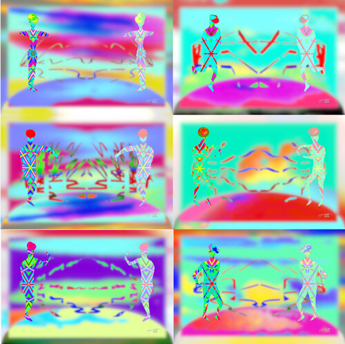 Para Beaming 6 parted Ensemble Nr. 8 van Silke Wolff, Digitaal te koop op Singulart