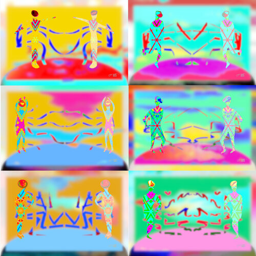 Para Beaming 6 parted Ensemble Nr. 9 van Silke Wolff, Digitaal te koop op Singulart