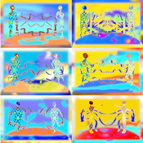 Para Beaming 6 parted Ensemble Nr. 10 van Silke Wolff, Digitaal te koop op Singulart