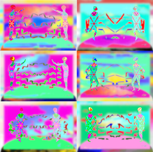 Para Beaming 6 parted Ensemble Nr. 12 van Silke Wolff, Digitaal te koop op Singulart