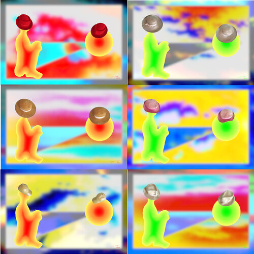 Para Transformation 6 parted Ensemble Nr. 13 van Silke Wolff, Digitaal te koop op Singulart