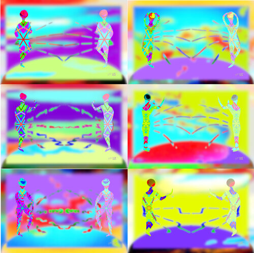 Para Beaming 6 parted Ensemble Nr. 14 van Silke Wolff, Digitaal te koop op Singulart