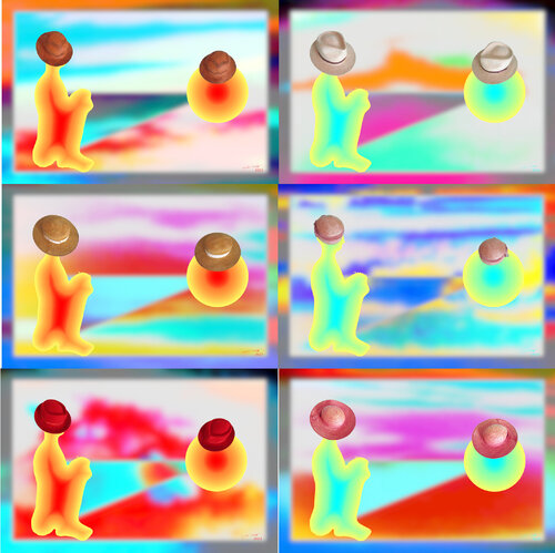 Para Transformation 6 parted Ensemble Nr. 15 van Silke Wolff, Digitaal te koop op Singulart