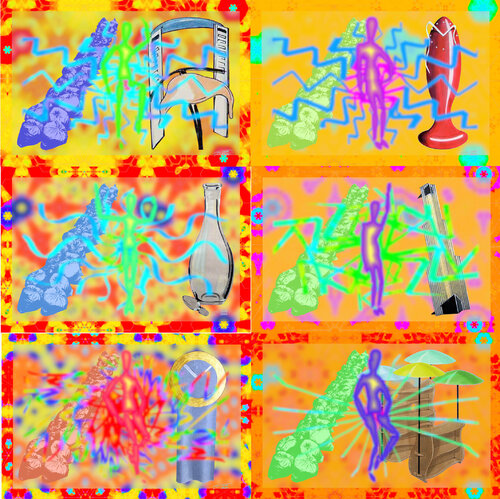 PSI Recycling 6 parted Ensemble No. 3 van Silke Wolff, Digitaal te koop op Singulart