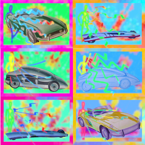 Para Conjure Car 6 parted Ensemble No. 7 van Silke Wolff, Digitaal te koop op Singulart