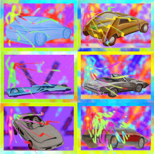 Para Conjure Car 6 parted Ensemble No. 8 van Silke Wolff, Digitaal te koop op Singulart