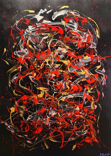 La Noche y el Champagne van Diego Ramos, Schilderij te koop op Singulart