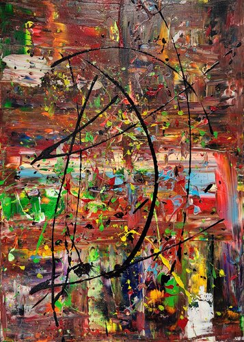 Abstracción de arte profundo D 023/23 di Diego Ramos, Pittura in vendita su Singulart