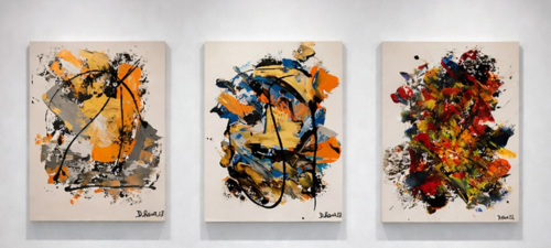 Deep Art  Tríptico N.4/2023 van Diego Ramos, Schilderij te koop op Singulart