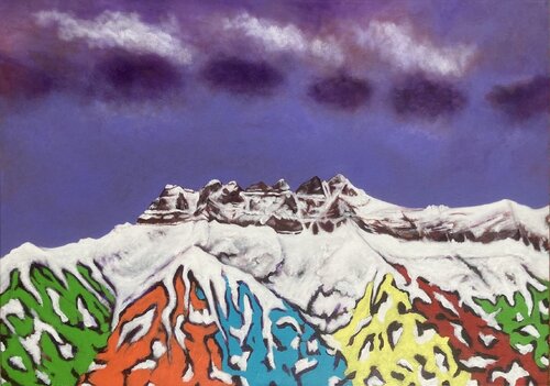 Les Dents Du Midi von Anne-Tjerk Mante, Malerei kaufen auf Singulart