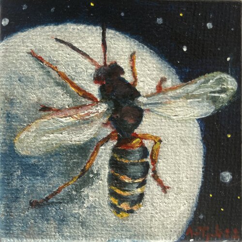 Microcosmos - Hornet von Anne-Tjerk Mante, Malerei kaufen auf Singulart