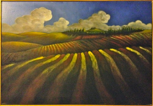 The Isle of Møn II, with dolmen by Anne-Tjerk Mante, Painting for Sale on Singulart