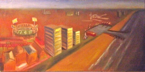 City and countryside de Anne-Tjerk Mante, Pintura a la venta en Singulart
