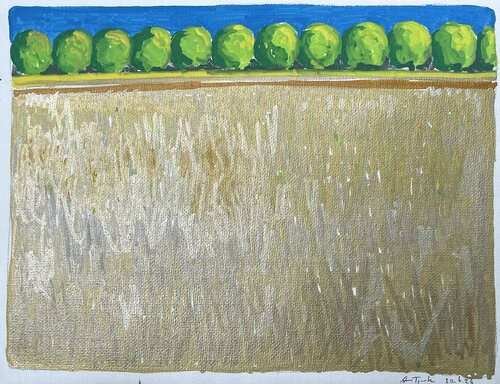 Rhythm of the Trees II (Golden field of wheat) de Anne-Tjerk Mante, Dibujo a la venta en Singulart