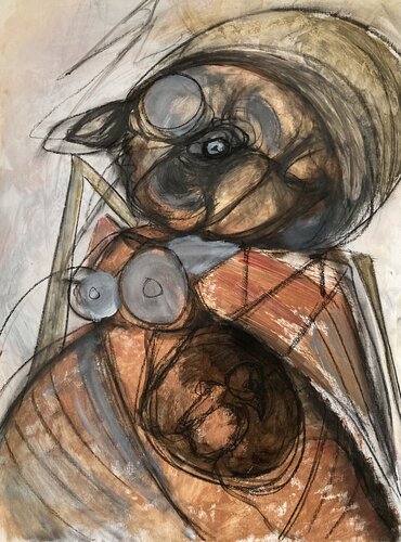 Avesophie - Female Phoenix di Sara-Lena Moellenkamp, Pittura in vendita su Singulart