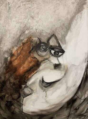 Als der Fuchs den Mond tröstete von Sara-Lena Moellenkamp, Malerei kaufen auf Singulart