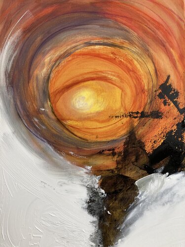 Prayers in Color - Prana Sunrise di Sara-Lena Moellenkamp, Pittura in vendita su Singulart