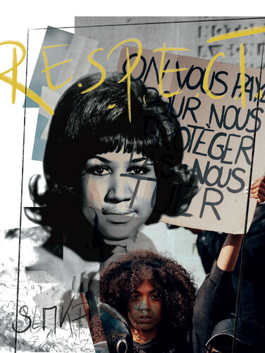 RebElles - Collage Aretha Franklin von Sara-Lena Moellenkamp, Druck kaufen auf Singulart