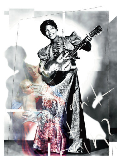 RebElles - Collage Rosetta Tharpe by Sara-Lena Moellenkamp, 인쇄 for Sale on Singulart